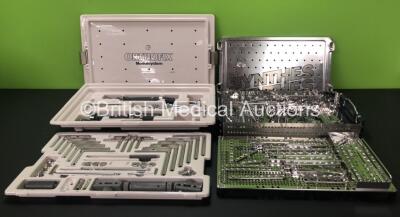 Job Lot Including 1 x Orthofix Modulsystem Set in Tray and 1 x Synthes Set in Tray (Possibly Incomplete - See Photos)