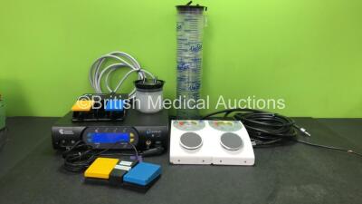 Mixed Lot Including 1 x Arthrocare Sports Medicine Quantum 2 Coblation System Unit with Foot Pedal (Powers Up) 4 x Vacsax Suction Cups 1 x Eschmann Footswitch and 2 x Summit Medical H550 Pump Footswitches *SN 2150541X, 12132-06, 52005-10, B13274*