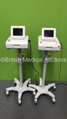 2 x Philips Avalon FM20 Fetal Monitors on Stands (1 x Powers Up, 1 x No Power) *DE53008716 / DE53008035*