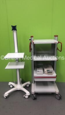 1 x Richard Wolf Stack Trolley with 2 x Sony Printers (1 x UP-21MD, 1 x UP-897MD) and 1 x CIM Heavy Duty Roll Stand