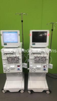 2 x B-Braun Dialog+ Dialysis Machine Software Version 9.1B- Running Hours 37509 - (Both Power Up with 1 x Alarm)