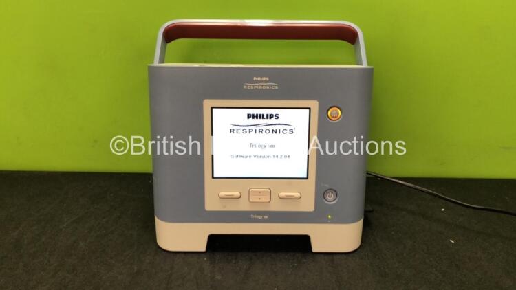 Respironics Trilogy 100 Ventilator Software Version 14.02.04 with 1 x Philips Ref 1055804 Battery (Powers Up) *SN 1054096*