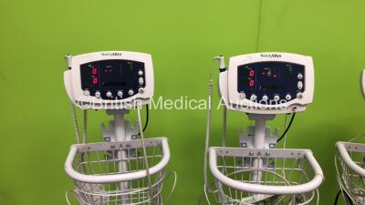 4 x Welch Allyn 53N00 Vital Signs Monitors on Stands (All Power Up) *C* - 2