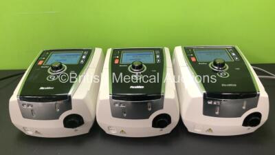 3 x ResMed Stellar 100 CPAP Units with 3 x AC Power Supplies (All Power Up) *SN 20160788419 / 20160880460 / 20170782607*