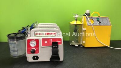 Job Lot Including 1 x Oxylitre Victor Vac Suction Unit with Cup and 3 x Sscor Inc Ref 231OBV-230 Suction Units with 3 x Cups