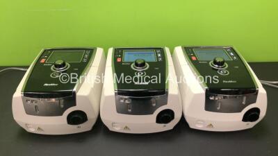 3 x ResMed Stellar 100 CPAP Units with 3 x AC Power Supplies (2 x Power Up, 1 x Draws Power Does Not Power Up) *SN 20132873757 / 20160880461 / 20142593502*