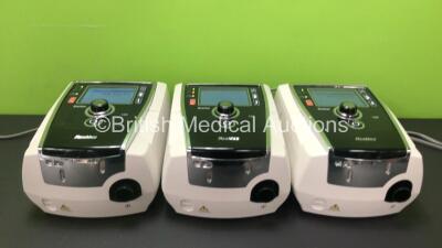 3 x ResMed Stellar 100 CPAP Units with 3 x AC Power Supplies (All Power Up) *SN 20160046037 / 20160791612 / 20170698648*