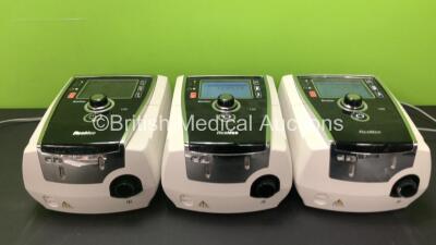 3 x ResMed Stellar 100 CPAP Units with 2 x AC Power Supplies (2 x Power Up, 1 x Draws Power Does Not Power Up) *SN 20151109166 / 20170360277 / 22171781399*
