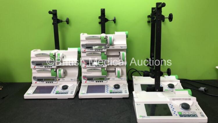 4 x Fresenius Kabi Orchestra Base Primea Units with 5 x Fresenius Kabi Module DPS Syringe Pumps (All Power Up) *SN 19989848, 21960691, 19984164, 19984247, 19928814, 21960695, 19928813, 19984153, 19984243*