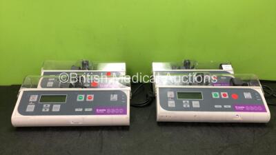 4 x Graseby 3300 PCA Pumps (All Power Up with Damaged Syringe Guards-See Photos) *SN 011785, 011644, 0020547, 0020540*