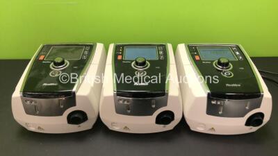 3 x ResMed Stellar 100 CPAP Units with 2 x AC Power Supplies (All Power Up, 2 x Power Supplies Included) *SN 20131096769 / 20160659320 / 20160500258*