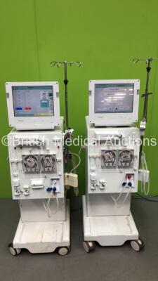 2 x B-Braun Dialog+ Dialysis Machine Software Version 8.28A- Running Hours 53506 - (Both Power Up with 1 x Alarm)