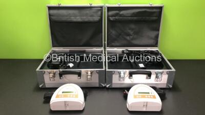 2 x Smith & Nephew Renasys Go Negative Pressure Wound Therapy Units with 2 x Power Supplies and 2 x Cases (Both Power Up) *SN KHBE160089 / KHBA170125*
