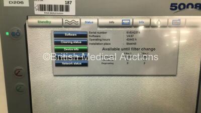 2 x Fresenius Medical Care 5008 Cordiax Dialysis Machines - Software Version 4.57 - Running Hours 33216 / 42442 (Both Power Up) *S/N 7VEA9420 / 5VEA2374* - 3