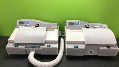 2 x Vitalograph Model 2160 Gold Standard + Spirometers with 2 x AC Power Supplies and 1 x Tube (Both Power Up)