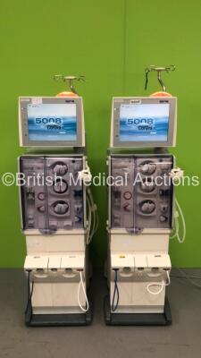 2 x Fresenius Medical Care 5008 Cordiax Dialysis Machines - Software Version 4.57 - Running Hours 36635 / 38299 (Both Power Up) *S/N 6VEA5025 / 7VEA9415 *