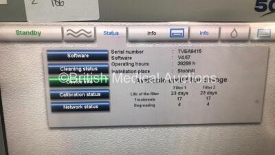 2 x Fresenius Medical Care 5008 Cordiax Dialysis Machines - Software Version 4.57 - Running Hours 36635 / 38299 (Both Power Up) *S/N 6VEA5025 / 7VEA9415 * - 5