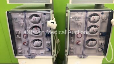 2 x Fresenius Medical Care 5008 Cordiax Dialysis Machines - Software Version 4.57 - Running Hours 36635 / 38299 (Both Power Up) *S/N 6VEA5025 / 7VEA9415 * - 6