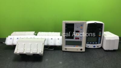 Mixed Lot Including 2 x Drager Infinity HemoMed Modules, 1 x Datascope Accutorr Plus Patient Monitor (Powers Up with 1 x VS-800 Vital Signs Monitor (Powers Up with Missing Light-See Photo) 3 x Datex Ohmeda M1024982 Modules