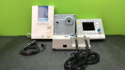 Mixed Lot Including 1 x Olympus MH-973N Camera Head, 1 x Kendall Aerodyne Plus Nebulizer (No Power) 1 x Datex Ohmeda 7100 Anesthesia Display Unit (No Power) 1 x Welch Allyn 767 Series Wall Mounted Ophthalmoscope (No Power) *SN 7827128, 188090068, 01NSF83*
