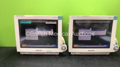 2 x Philips IntelliVue MP70 Anesthesia Monitors (Both Power Up) *G* *SN DE73175506, DE843A5711*