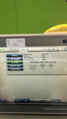 2 x Fresenius Medical Care 5008 Cordiax Dialysis Machines - Software Version 4.57 - Running Hours 31399 / 39222 (Both Power Up) *S/N 5VEA2376 / 5VEA2220 * - 9