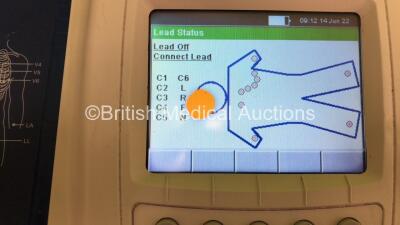 3 x Welch Allyn CP200 ECG Machines on Stand with 3 x 10 Lead ECG Leads (All Power Up with 1 x Display Damage - See Photo) - 4