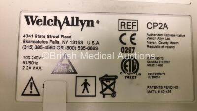 3 x Welch Allyn CP200 ECG Machines on Stand with 3 x 10 Lead ECG Leads (All Power Up) - 5