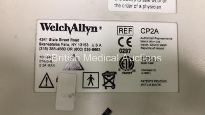 3 x Welch Allyn CP200 ECG Machines on Stand with 1 x 10 Lead ECG Lead (2 x Power Up and 1 x No Power, all with Display Damage - See Photos) - 5