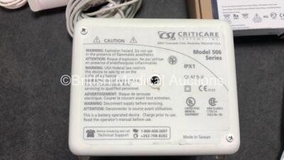 Mixed Lot Including 1 x CSI Criticare SpO2 Comfort Cuff Patient Monitor (Powers Up) 2 x Nellcor N-560 Pulse Oximeters with 10 x SpO2 Leads (Both Power Up) - 4