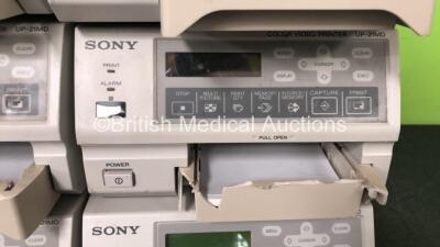 Job Lot Including 6 x Sony UP-21MD Color Video Printers (All Power Up with Damage-See Photos) 1 x Sony DV0-100MD DVD Recorder (Powers Up) - 4