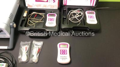Mixed Lot Including 5 x NeuroTrac Simplex ESS102 EMG Units with 1 x 9v Battery (All Power Up, 1 x Battery Included) 3 x NeuroTrac ECS 400 Dual Channel NMS Stimulators with 2 x 9v Batteries and 2 x Cases (All Power Up, 2 x Batteries Included) 1 x Magstim N - 8