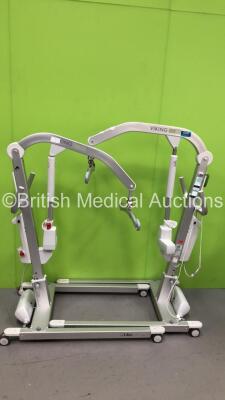 4 x Viking M Electric Patient Hoists with 2 x Batteries and 2 x Controllers (2 x Power Up, 2 x No Power) - 6