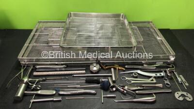Job Lot of Various Surgical Instruments with 5 x Trays