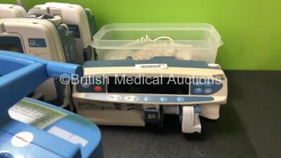 Job Lot Including 8 x Carefusion Alaris VP Plus Guardrails Infusion Pumps (1 x Missing Handle) with 8 x IVAC 180 Flow Sensors, 1 x Carefusion Alaris GP Plus Infusion Pump, 1 x Cardinal Health Alaris GP Plus Infusion Pump, 6 x Baxter Colleague Infusion Pum - 4