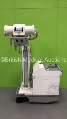 GE AMX 4 Plus - IEC Mobile X-Ray Model No 2275938 (Powers Up with Key - Key Included - General Marks / Damage to Machine - See Pictures) *S/N 979340WK7* **Mfd 04/2003**