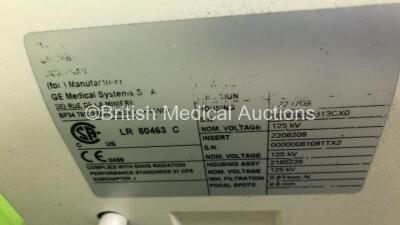 GE AMX 4 Plus - IEC Mobile X-Ray Model No 2275938 (Powers Up with Key - Key Included - General Marks / Damage to Machine - See Pictures) *S/N 979340WK7* **Mfd 04/2003** - 7