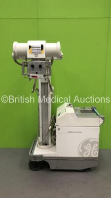 GE AMX 4 Plus - IEC Mobile X-Ray Model No 2275938 (Powers Up with Key - Key Included - General Marks / Damage to Machine - See Pictures) *S/N 1010124WK4* **Mfd 10/2006**