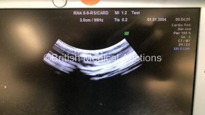 GE Voluson i Portable Ultrasound Scanner *S/N B02176* **Mfd 03/2009** Software Version 8.1.2.852 with 3 x Transducers / Probes (RAB4-8-RS Ref 157074 *Mfd 05/2008* / AB2-7-RS Ref 300275 *Mfd 02/2009* and RNA5-9-RS Ref 157075 *Mfd 03/2007*) on Voluson Docki - 7