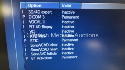 GE Voluson i Portable Ultrasound Scanner *S/N B02176* **Mfd 03/2009** Software Version 8.1.2.852 with 3 x Transducers / Probes (RAB4-8-RS Ref 157074 *Mfd 05/2008* / AB2-7-RS Ref 300275 *Mfd 02/2009* and RNA5-9-RS Ref 157075 *Mfd 03/2007*) on Voluson Docki - 10