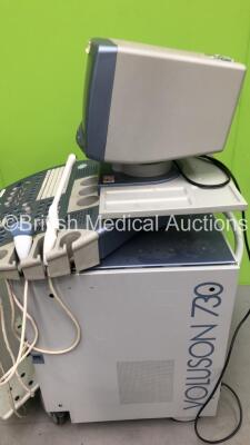 GE Voluson 730 Pro Ultrasound Scanner *S/N A37954* **Mfd 01/2007** with 2 x Transducers / Probes (AB2-7 Ref HG46701T *Mfd 07/2012* and IC5-9H Ref 5118194 *Mfd 02/2006*) and Sony UP-D897 Digital Graphic Printer (HDD REMOVED) ***IR486** (Q414) - 6