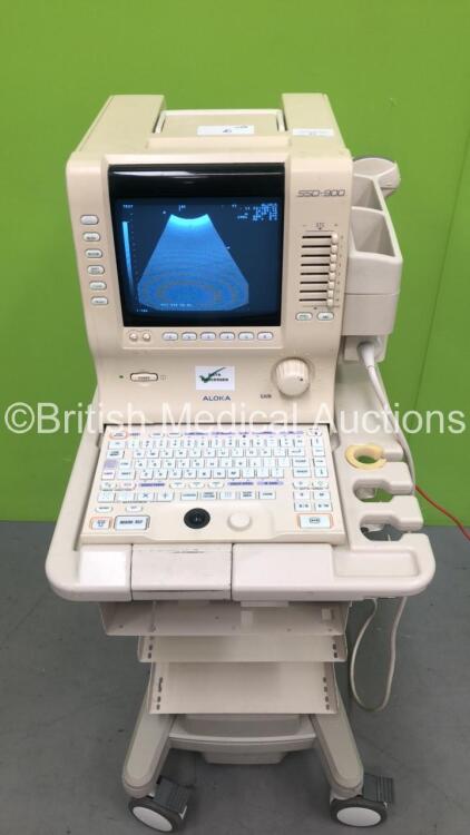 Aloka SSD-900 Ultrasound Scanner *S/N M04050* **Mfd 2004* with 1 x Transducer / Probe (UST-979-3.5) (Powers Up)