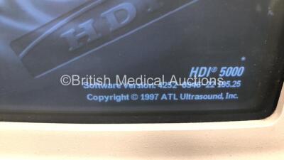 Philips HDI 5000 Sono CT Ultrasound Scanner *S/N 01WQQ7* **Mfd 11/2001** with 3 x Transducers / Probes (P7-4 / C7-4 and L12-5) (Powers Up with Error - See Pictures) ***IR480*** - 2