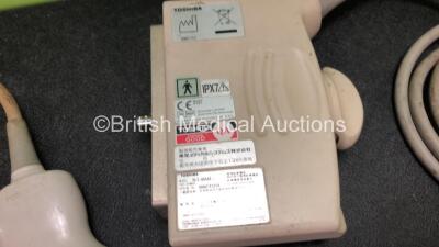 Job Lot Including 1 x Toshiba PLT-805AT Ultrasound Transducer / Probe *Mfd - 11/2007*, 1 x Toshiba PVT-375BT Convex Array Ultrasound Transducer / Probe *Mfd - 06/2013* and 1 x Toshiba PLT-1204AX Ultrasound Transducer / Probe *Mfd - 08/2007* (All Untested, - 5