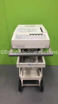 Hewlett Packard PageWriter XLe ECG Machine on Stand with 10 Lead ECG Leads (Powers Up) *S/N CNC5102286*