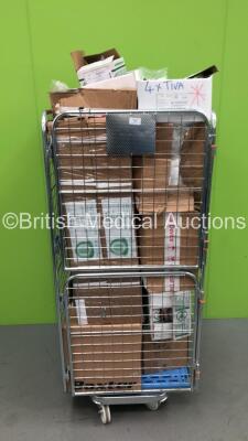 Cage of Consumables Including Surgical Gloves, Mediplus 4-Way Triple Plus Sets and Intersurgical EcoLite Tracheostomy Masks (Cage Not Included - Out of Date)