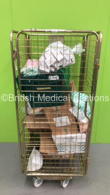 Cage of Consumables Including Cardinal Health Filac Probe Covers, Intersurgical Complete Respiratory Systems and Salts Healthcare Prosys Urine Drainage Bags (Cage Not Included - Out of Date)