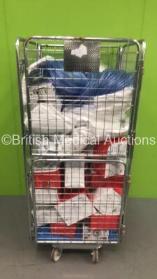 Cage of Consumables Including Curitan Sanitiser, Face Masks and Coveralls (Cage Not Included)