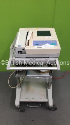 Fukuda Denshi CardiMax FX-7402 ECG Machine with 10 Lead ECG Leads (Powers Up - Damage to Unit - See Pictures)