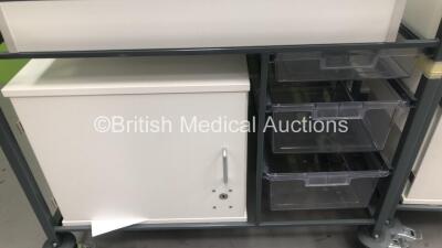 6 x Lockable Mobile Drugs Cabinets with Keys (Only 4 x Pictured) - 3